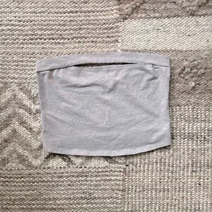 Urban Outfitters Gray Tube Crop Top with Peekaboo Detail | Perfect Condition